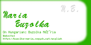 maria buzolka business card